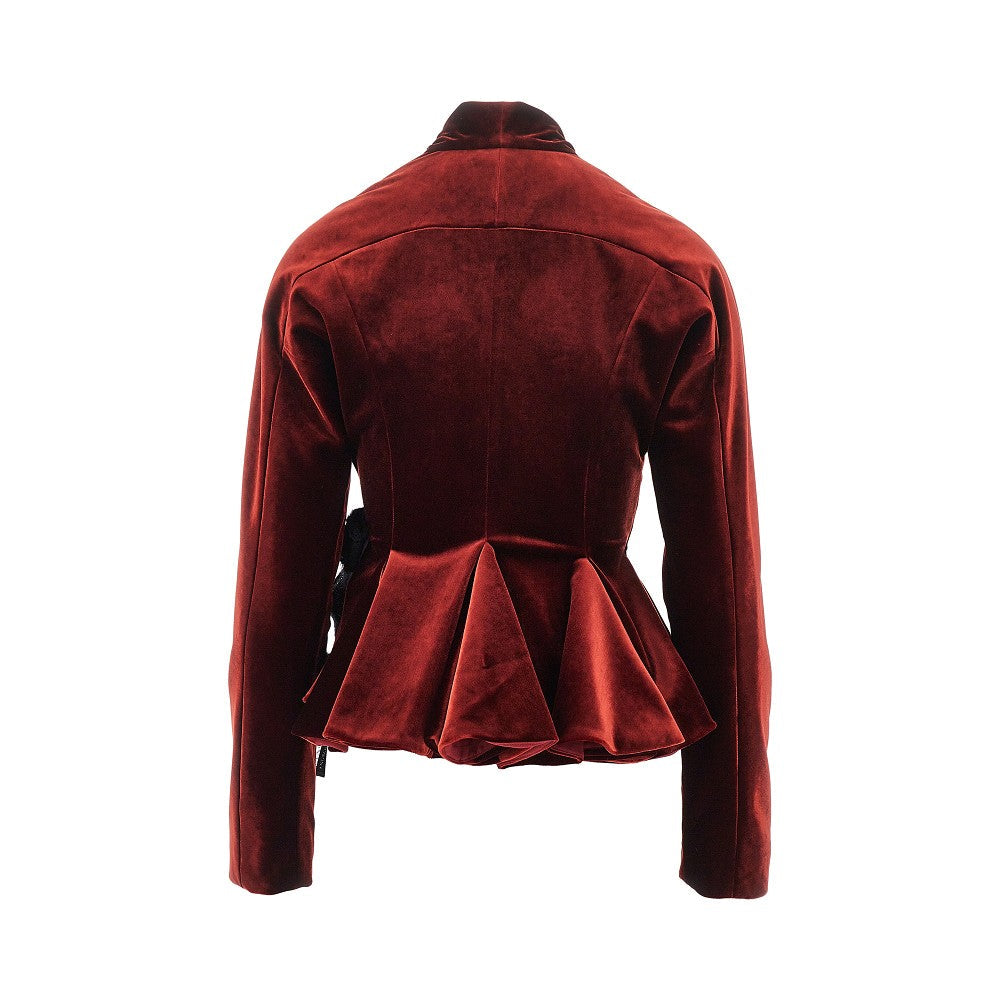 velvet jacket with bow