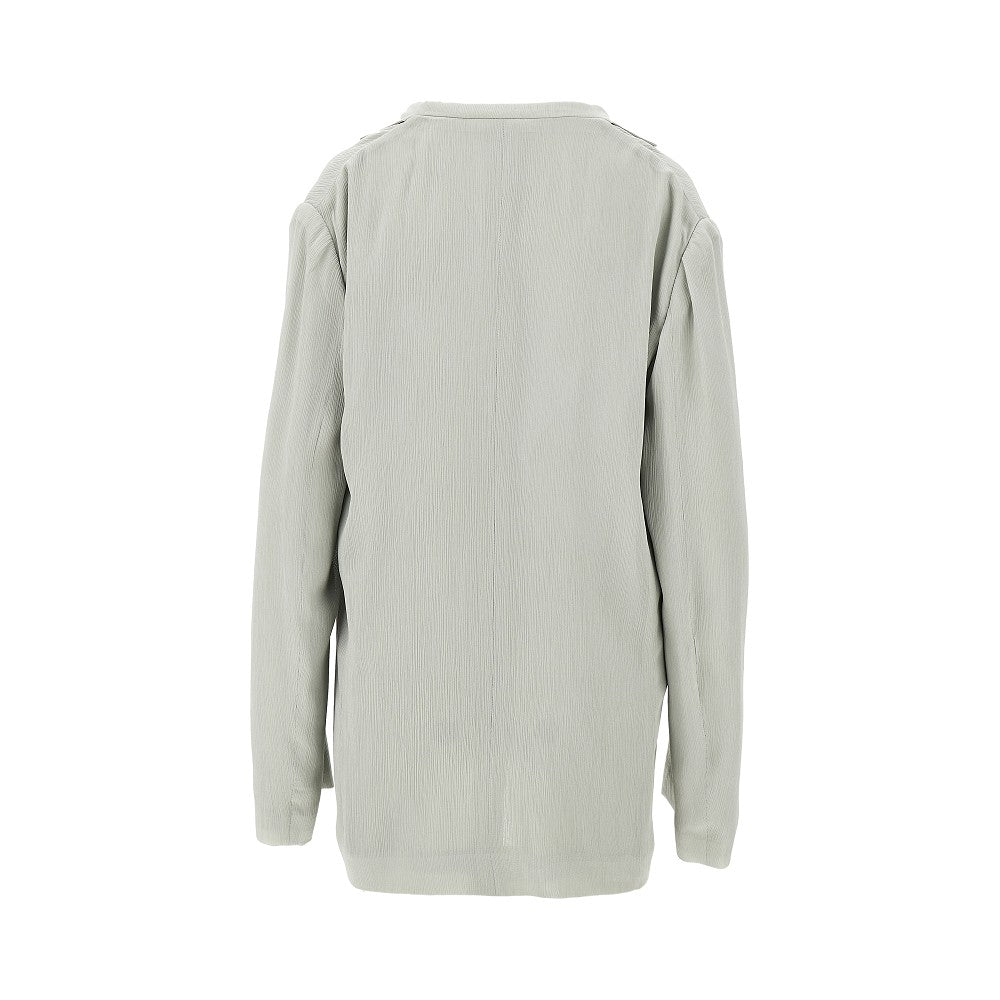ALBERTA FERRETTI 46 crepe single-breasted jacket