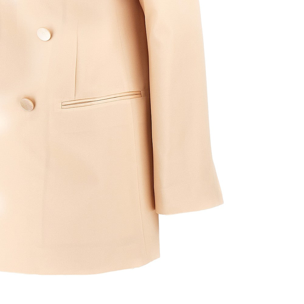 ALBERTA FERRETTI 40 silk organdy double-breasted jacket