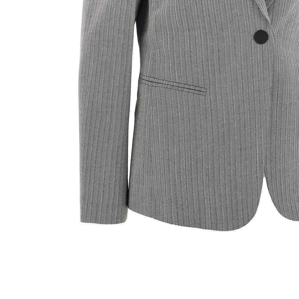 pinstriped tailored single-breasted jacket