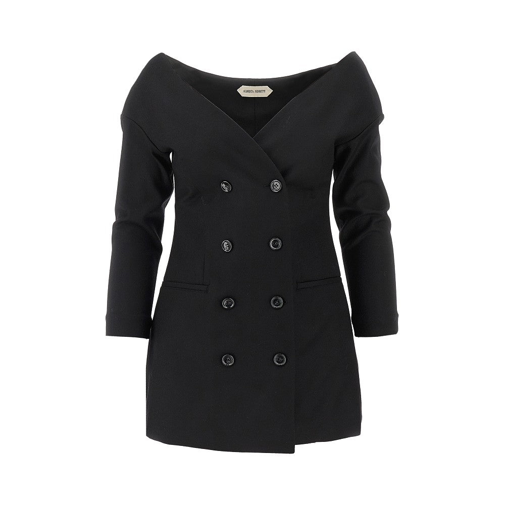 ALBERTA FERRETTI 42 off-the-shoulder double-breasted jacket