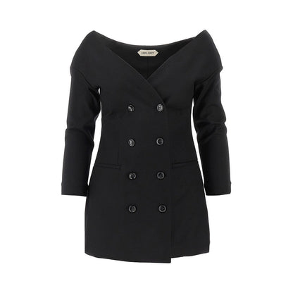 ALBERTA FERRETTI 42 off-the-shoulder double-breasted jacket