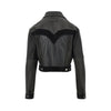 cropped leather jacket