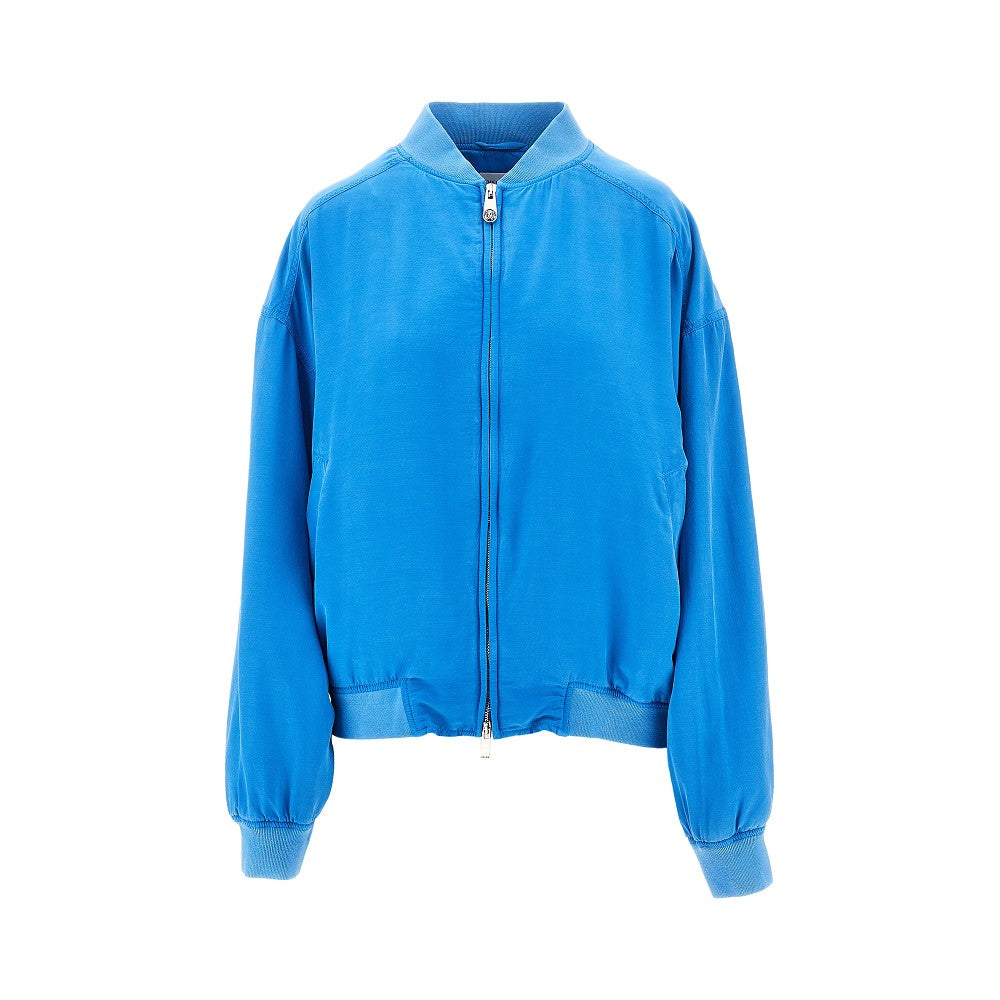 VERSACE 40 washed silk blouson jacket
