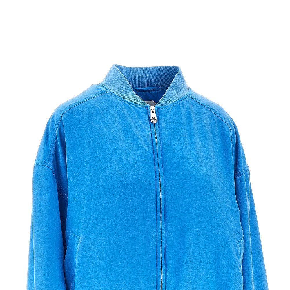 VERSACE 40 washed silk blouson jacket