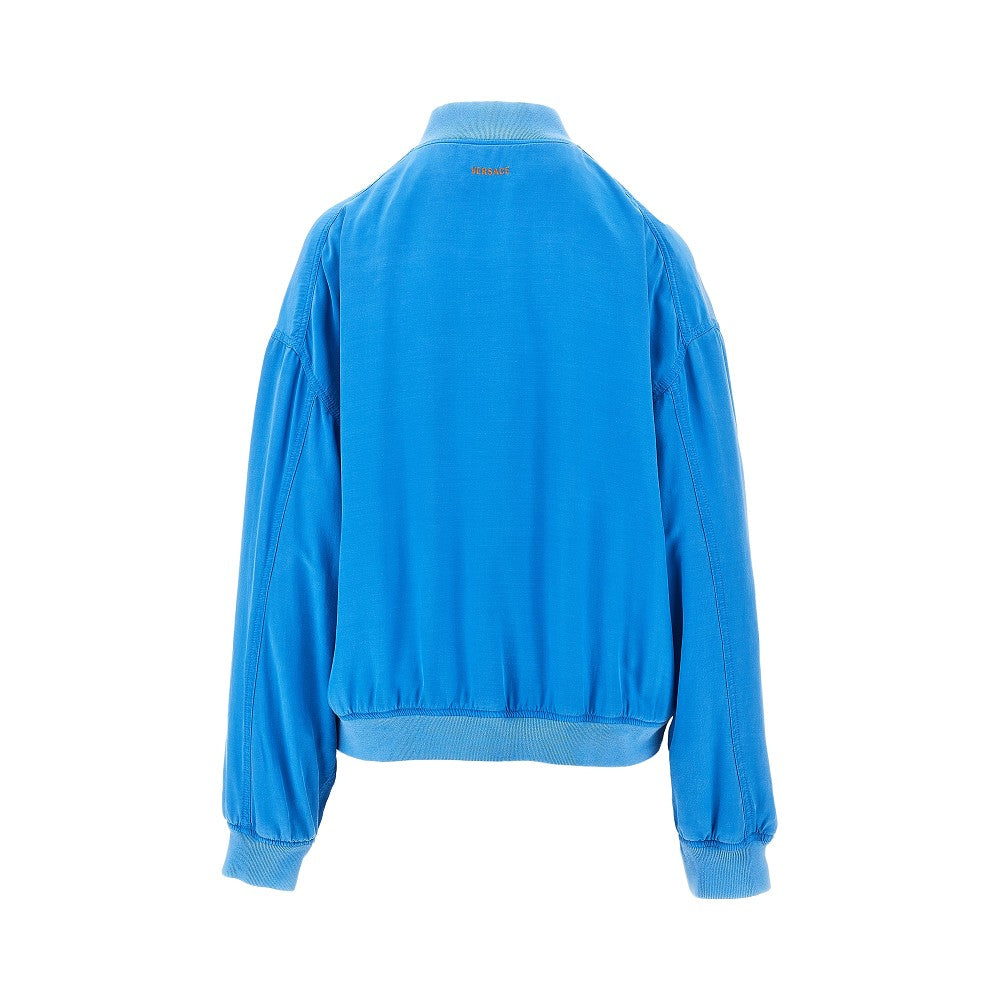 washed silk blouson jacket