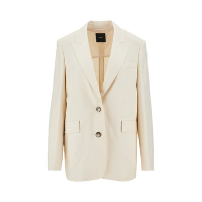 panama fabric single-breasted jacket