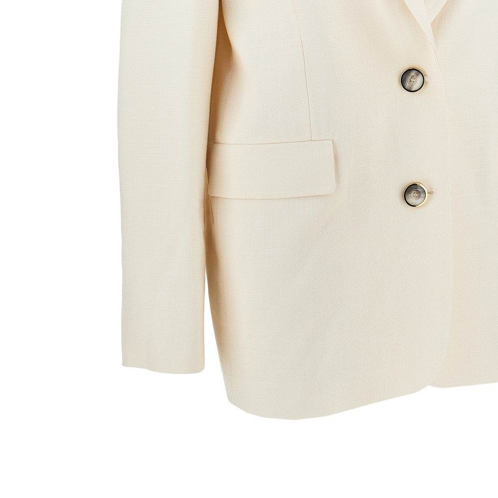 PINKO 38 panama fabric single-breasted jacket