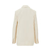 panama fabric single-breasted jacket