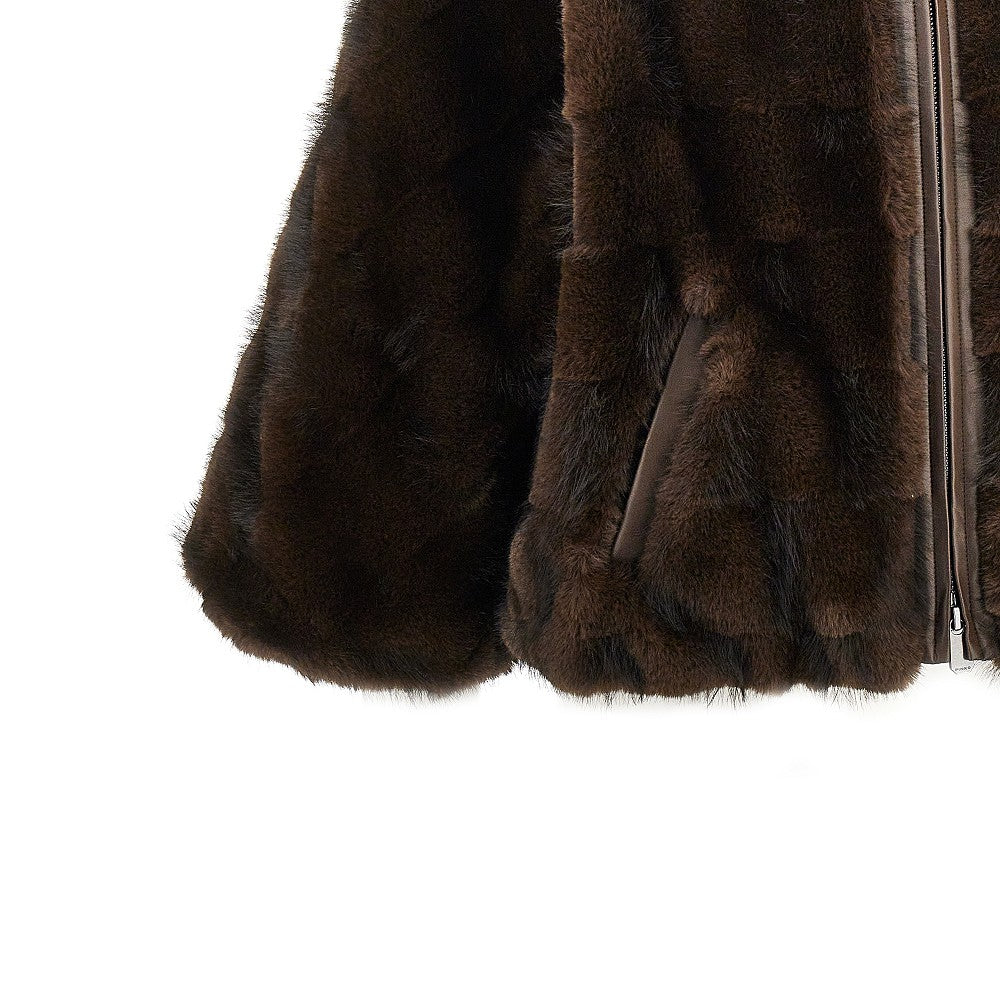 faux fur blouson jacket