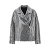 sequinned chevron cloth jacket
