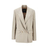 lurex wool-blend double-breasted jacket