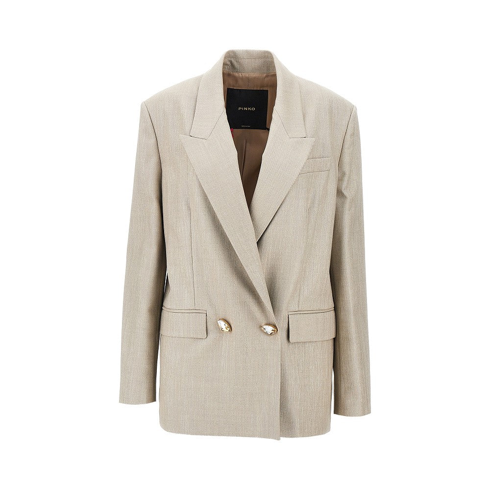 lurex wool-blend double-breasted jacket