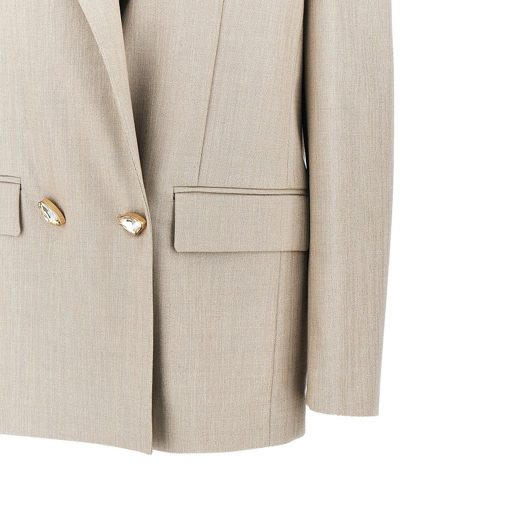 lurex wool-blend double-breasted jacket