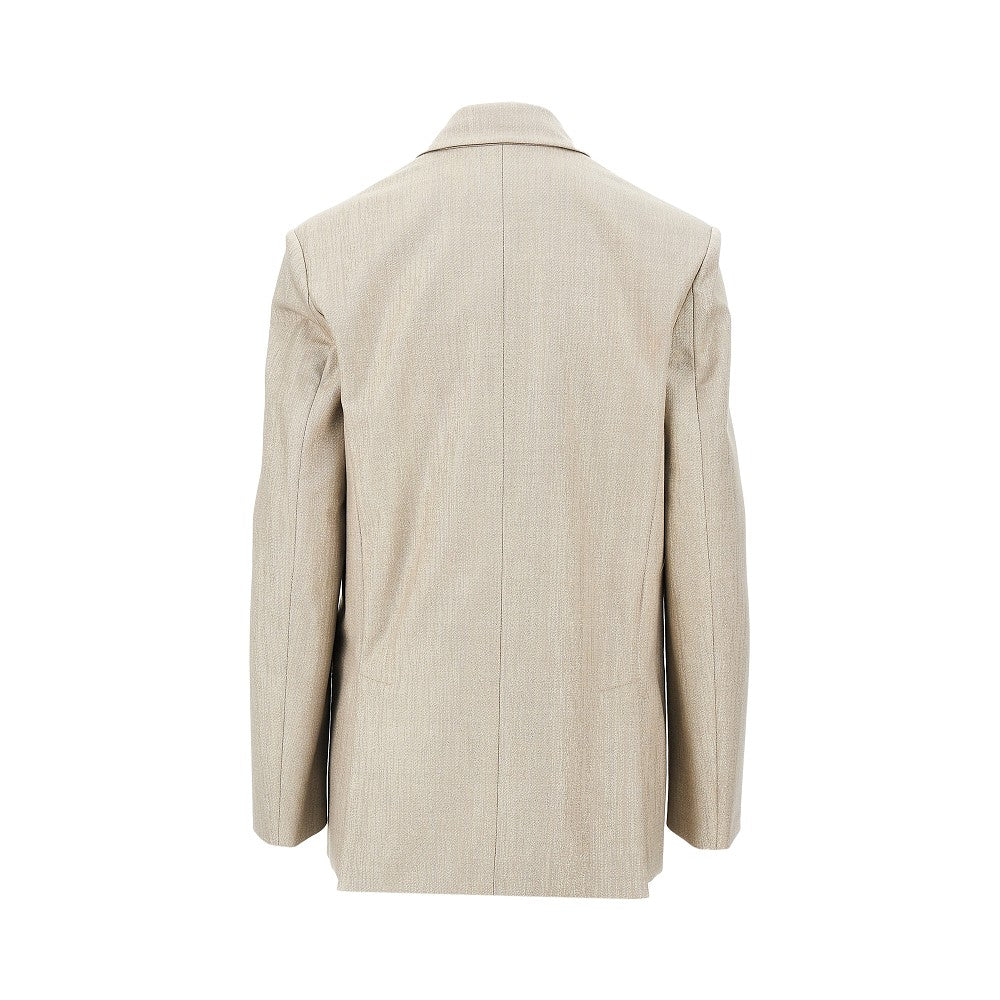 lurex wool-blend double-breasted jacket