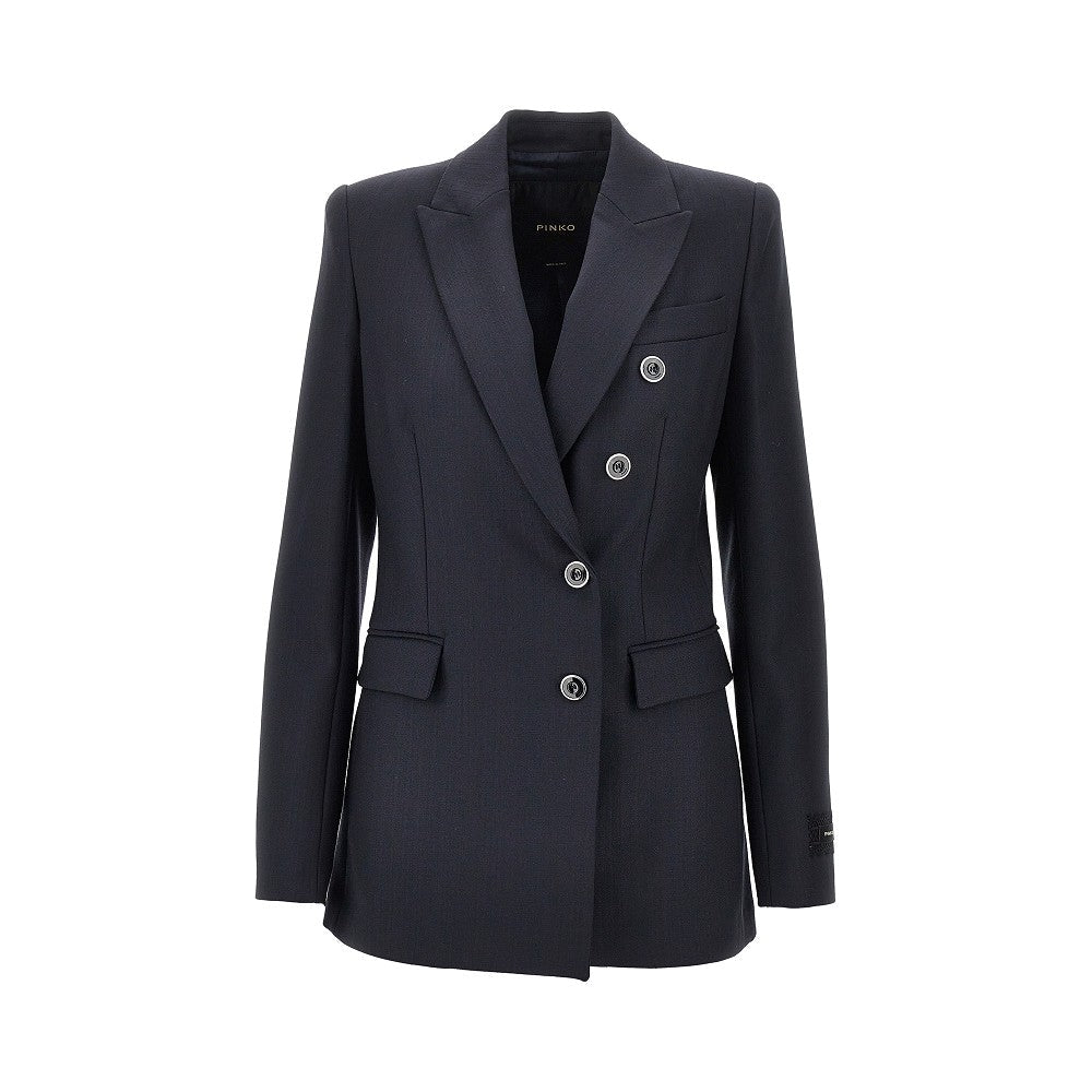 wool-blend double-breasted colsure