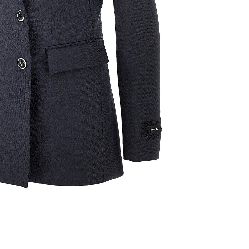 wool-blend double-breasted colsure