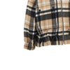 wool-blend caban with check motif