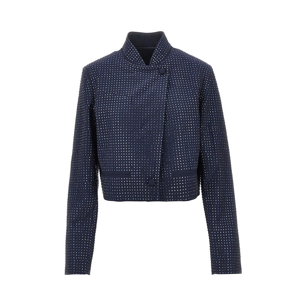 strass-embellished cropped jacket