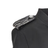 jewelled epaulettes stretch fabric jacket
