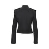 jewelled epaulettes stretch fabric jacket