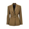 gabardine jacket with belt