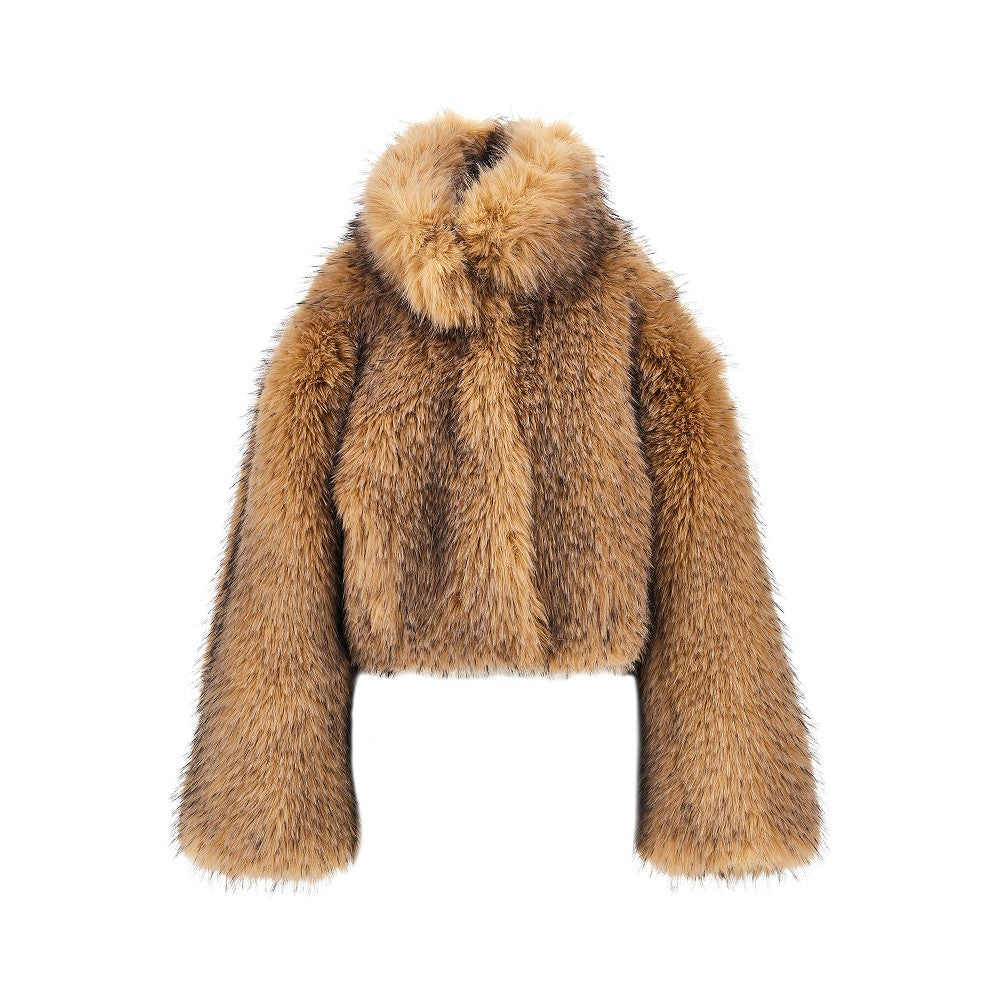 ROTATE XXSXS faux fur cropped jacket