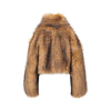 faux fur cropped jacket