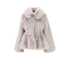 faux fur flared jacket