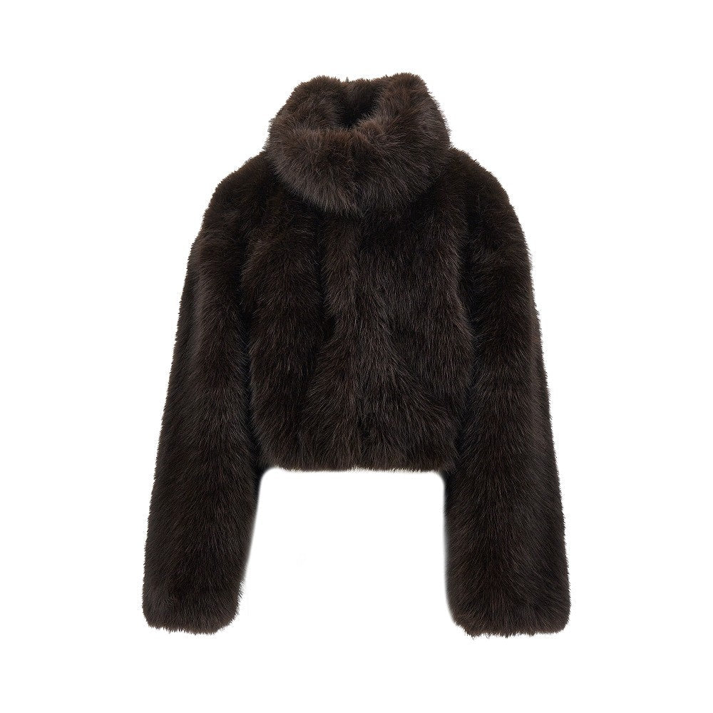 faux fur cropped jacket