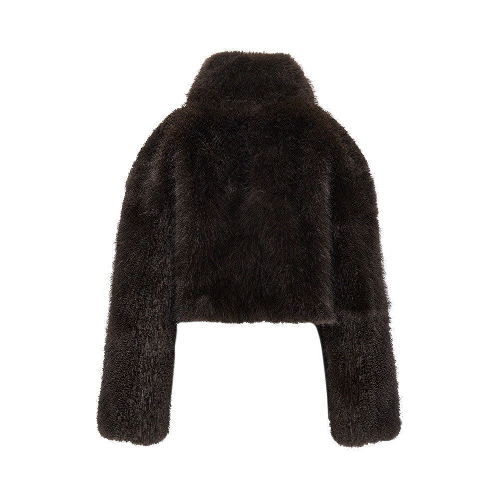 faux fur cropped jacket