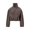 leather boxy jacket