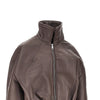 leather boxy jacket