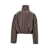 leather boxy jacket
