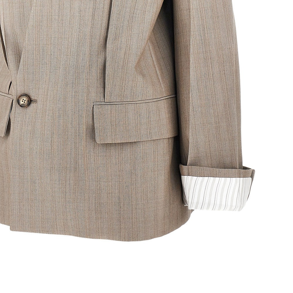 VICTORIA BECKHAM 8 collarless wool jacket