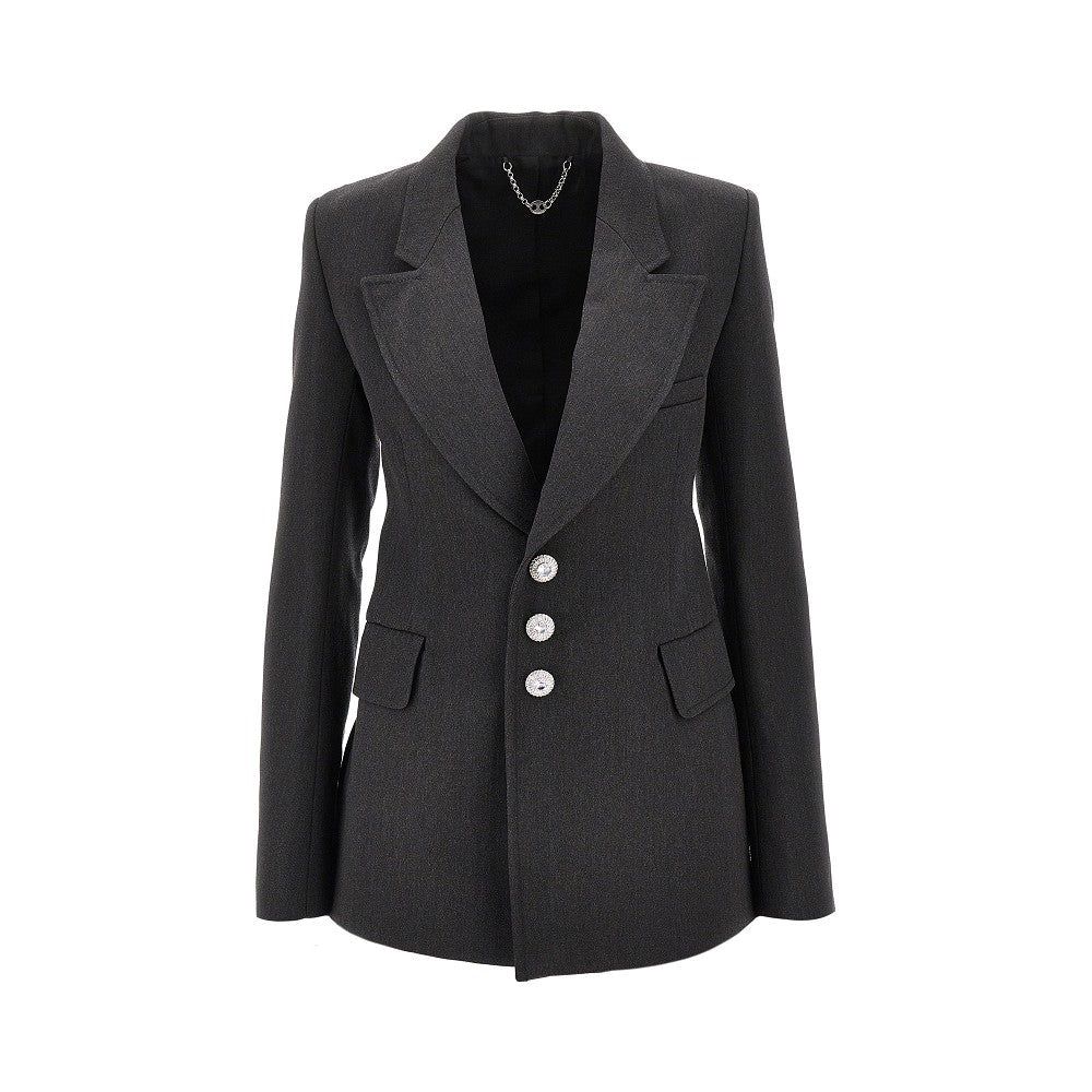 RABANNE 36 single-breasted jacket with jewelled buttons