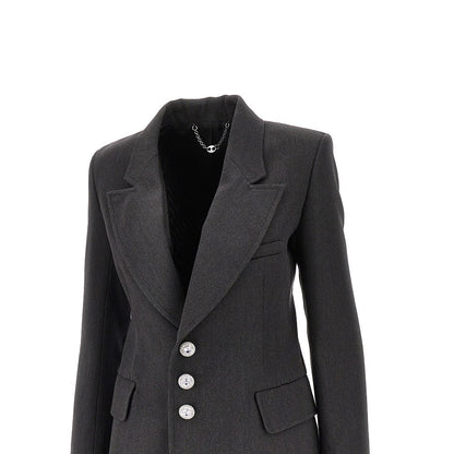 RABANNE 36 single-breasted jacket with jewelled buttons