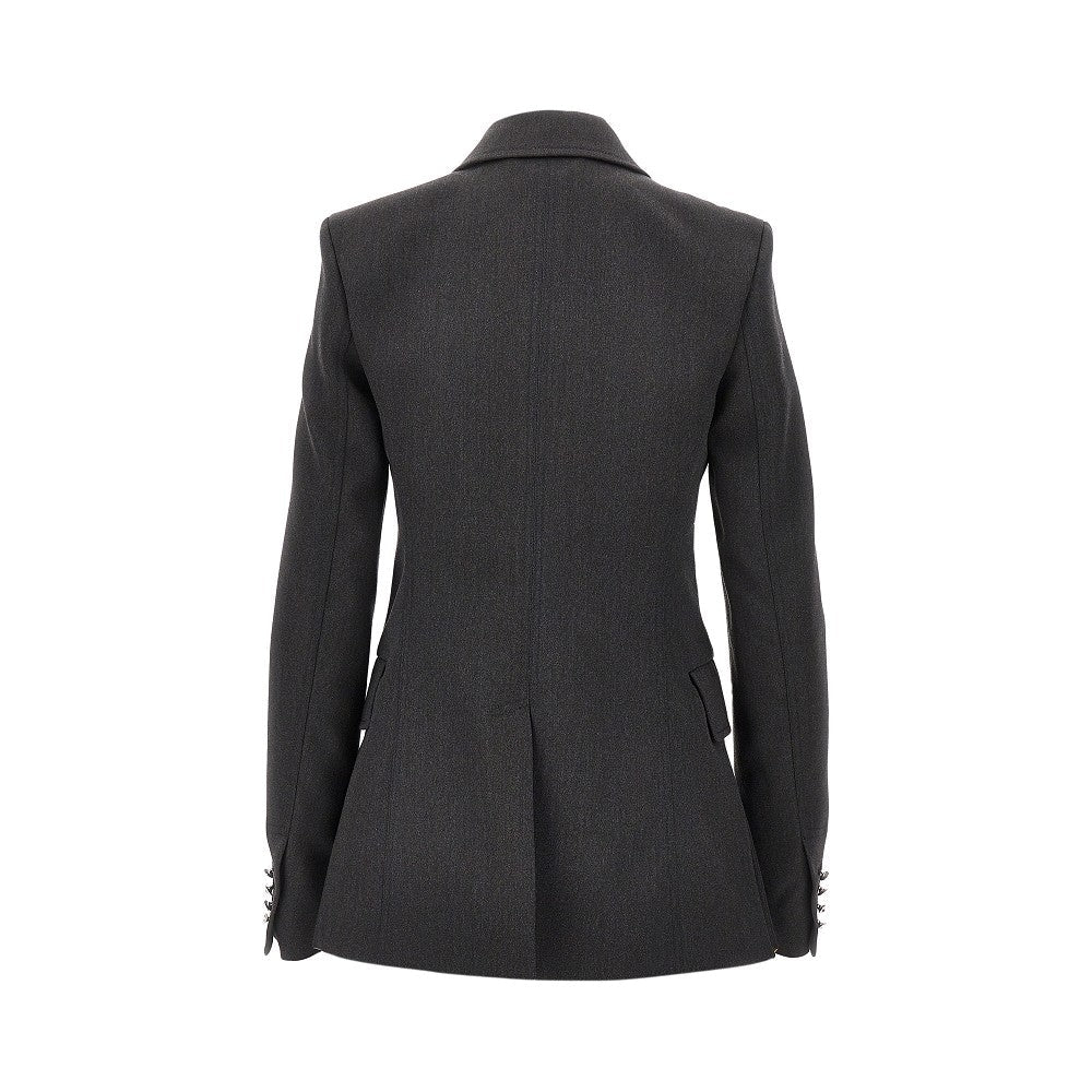RABANNE 36 single-breasted jacket with jewelled buttons