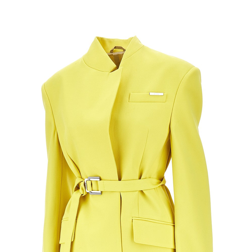 THE ATTICO 40 gabardine jacket with belt