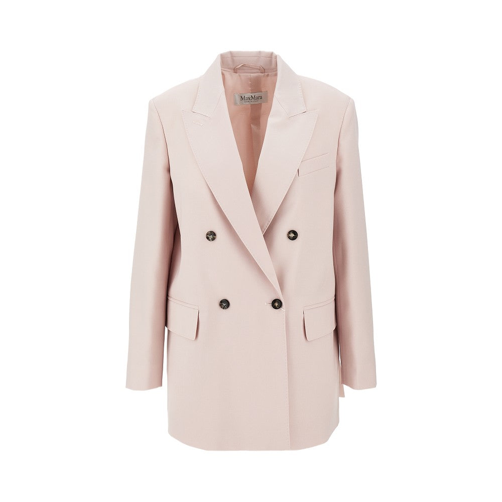 MAX MARA 42 canvas oversized double-breasted jacket