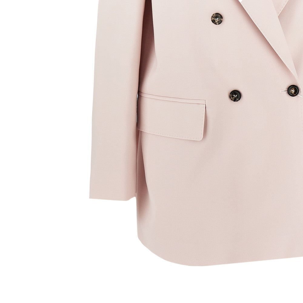 MAX MARA 42 canvas oversized double-breasted jacket