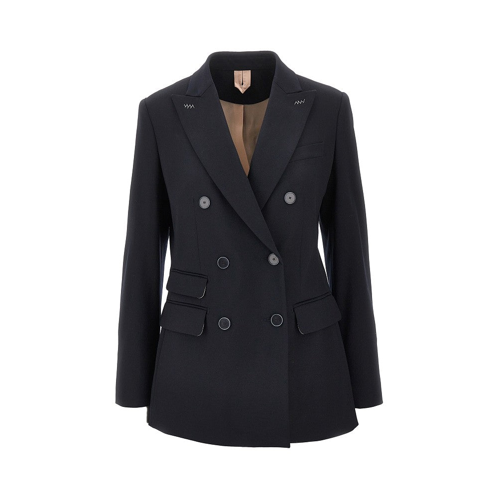 gabardine double-breasted tailored jacket
