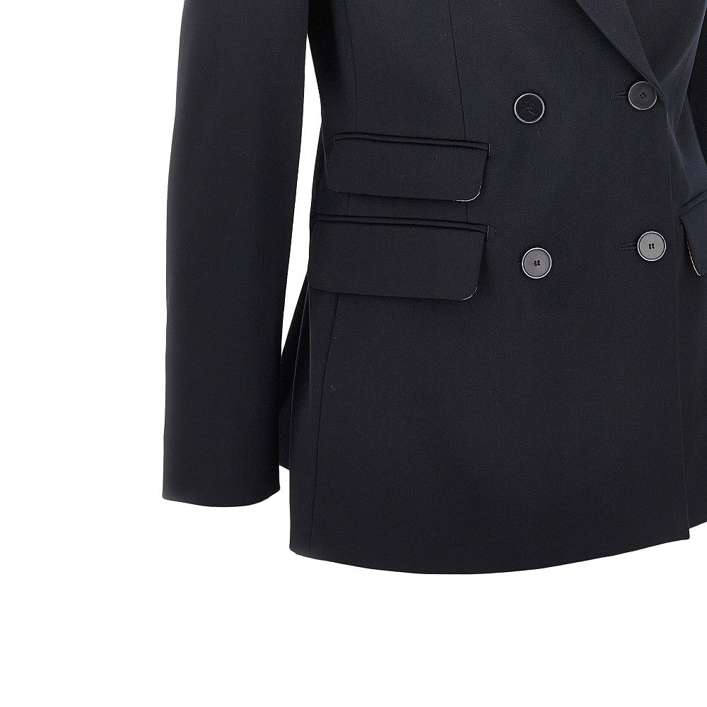 gabardine double-breasted tailored jacket
