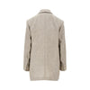 chevron linen double-breasted jacket