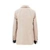 linen and organdy double-breasted jacket