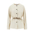 MAX MARA 40 linen and silk jacket with drawstring