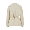 linen and silk jacket with drawstring