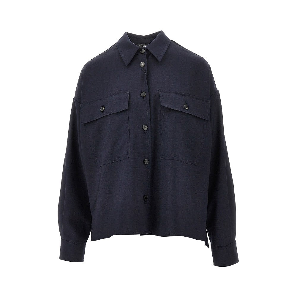 MAX MARA WEEKEND 40 wool canvas overshirt