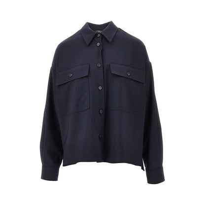MAX MARA WEEKEND 40 wool canvas overshirt