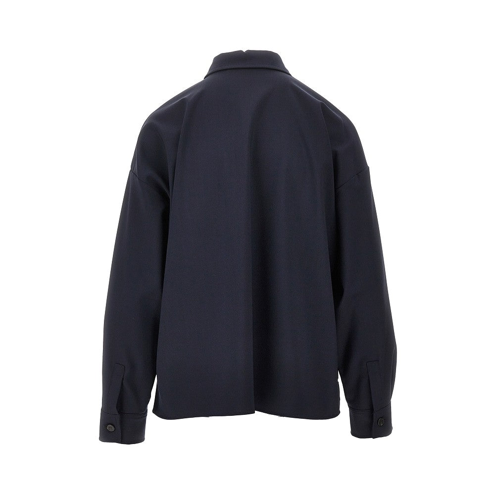 wool canvas overshirt